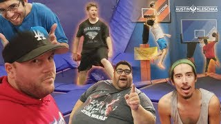 SOFTBALL CREW AT THE TRAMPOLINE PARK! *DODGERFILMS* | Kleschka Vlogs