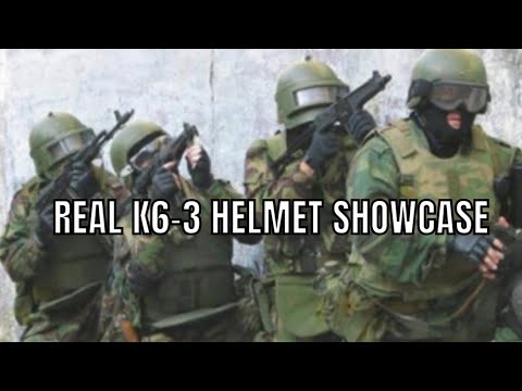Original Russian K6-3 Titanium Visored Helmet Showcase (Altyn Copy)