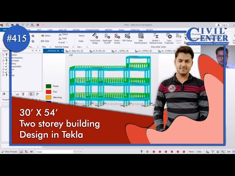 Two Storey Building design in Tekla Structure Designer || G+2 Building Design || Real Project Part 1