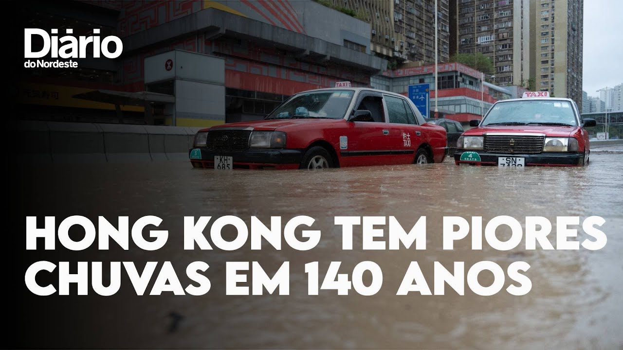 Imagem da notícia Hong Kong fica inundada após registrar maior volume de chuvas em 140 anos; veja vídeo