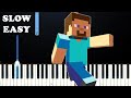 C418 Moog City Minecraft Volume Alpha SLOW EASY PIANO TUTORIAL