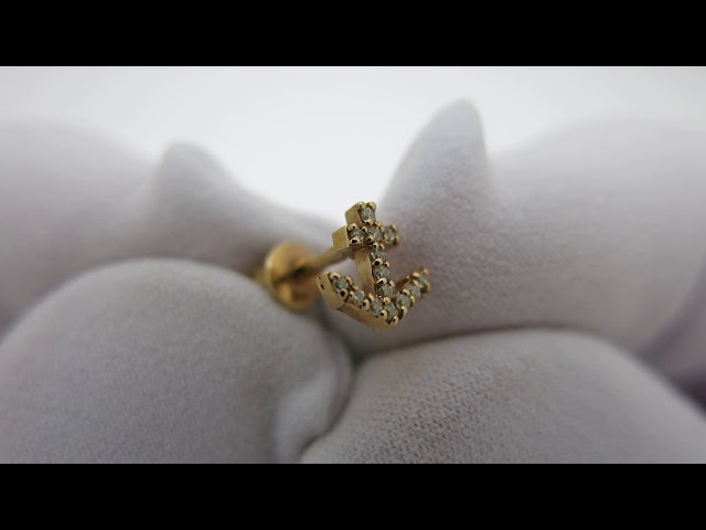 Срібні сережки пусети "Якір" сжх123 Відео огляд