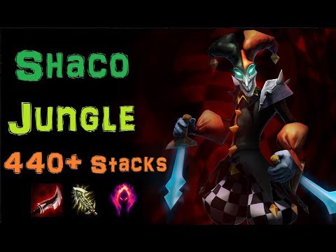 Shaco Jungle 440+ Dark Harvest Stacks [Level 1 to Diamond] Full Gameplay - Infernal Shaco