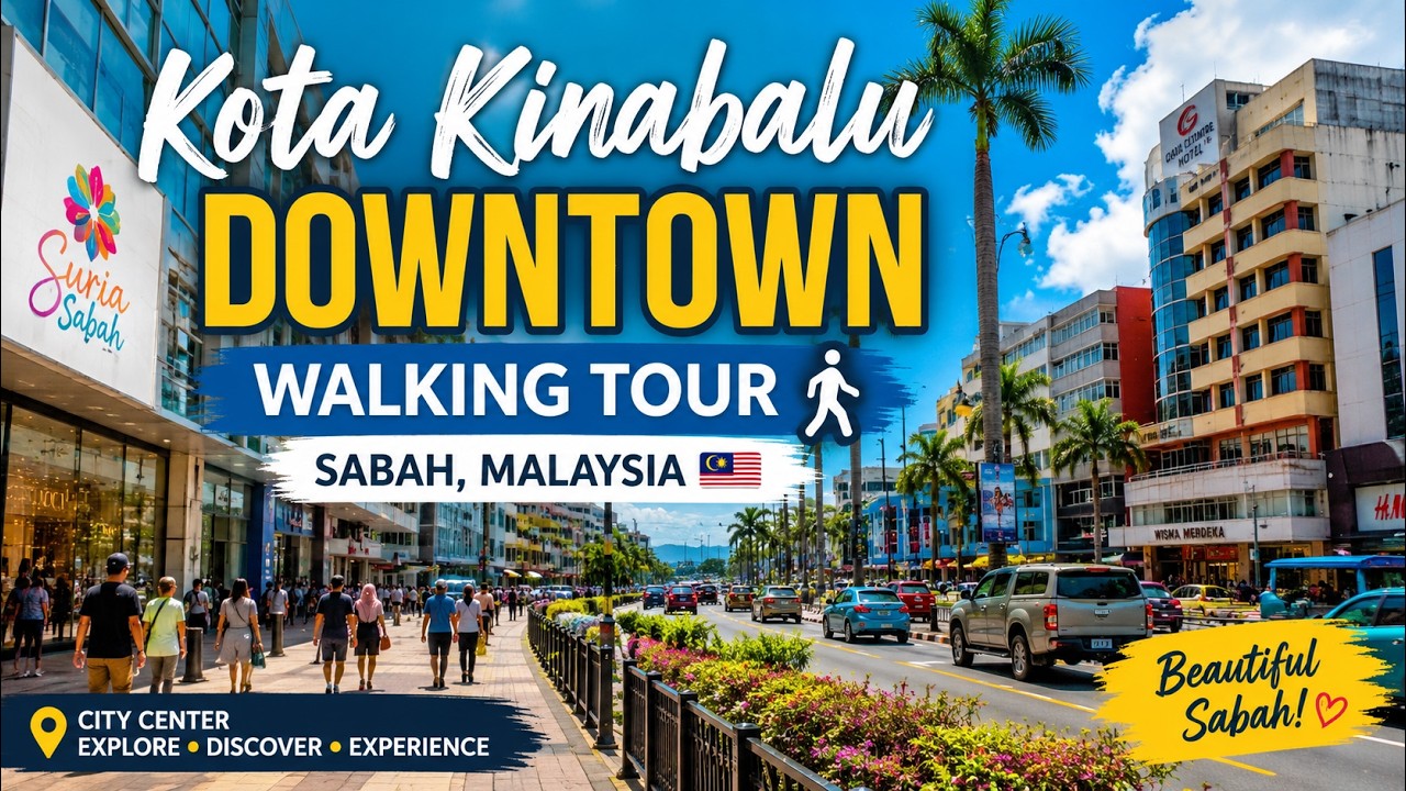 What It’s Like Walking in Kota Kinabalu City Center!! Sabah, Malaysia