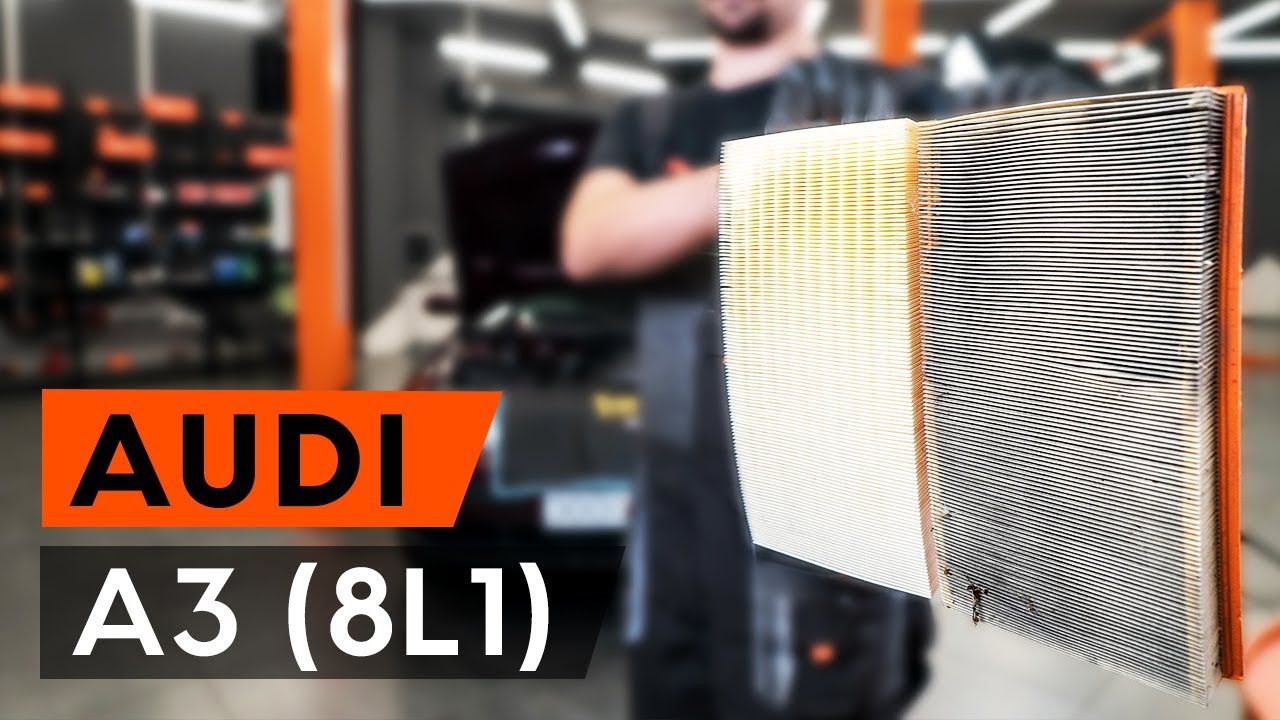 Kaip pakeisti Audi A3 8L1 oro filtro - keitimo instrukcija