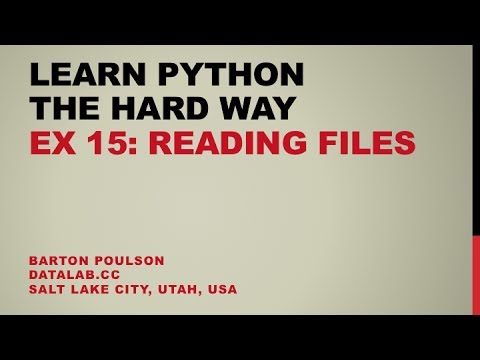 Learn Python the Hard Way - Ex 15 - Reading Files