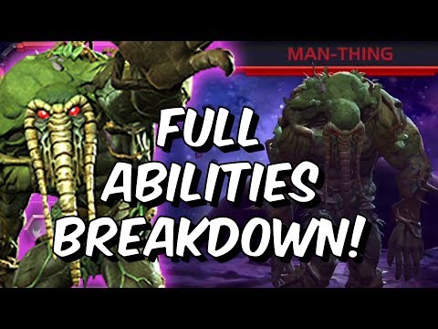 Man Thing Full Abilities Breakdown! - Bleed Immune Poison Mystic? - Marvel Contest of Champions