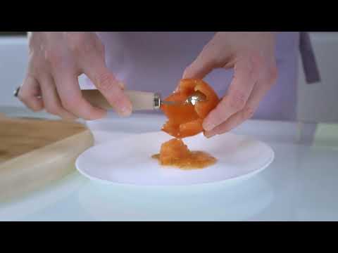 Фигурная ложка для фруктов и овощей двухсторонняя (нерж. сталь)