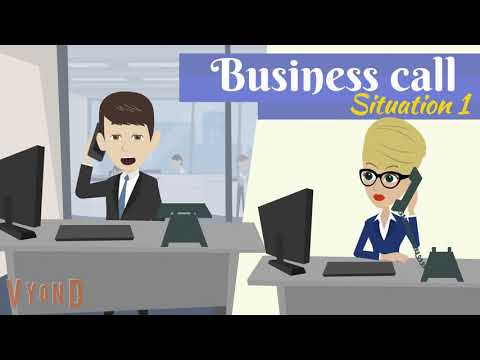 BUSINESS CALL. POOR TELEPHONE CONNECTIONS. SITUATION 1