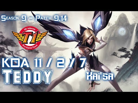 SKT T1 Teddy KAI'SA vs TRISTANA ADC - Patch 9.14 KR Ranked