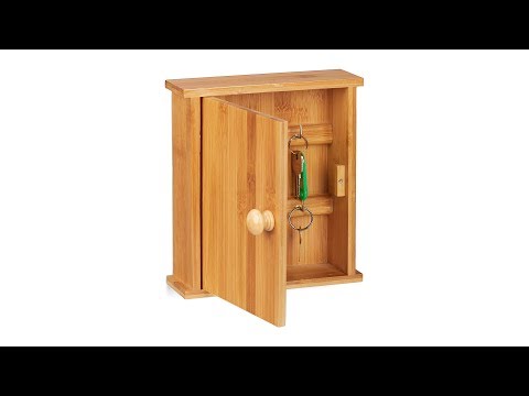 Armoire à clés en bambou Marron - Bambou - Bois manufacturé - 18 x 21 x 6 cm