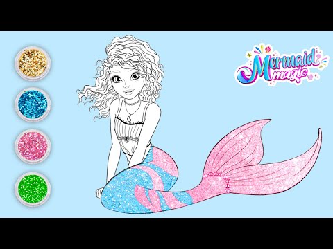 How to color sparkling Mermaids with Glitter: a magical Tutorial! | Mermaid Magic