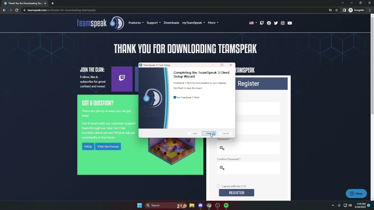 How to install Teamspeak and get into MRP Teamspeak WITH clicks