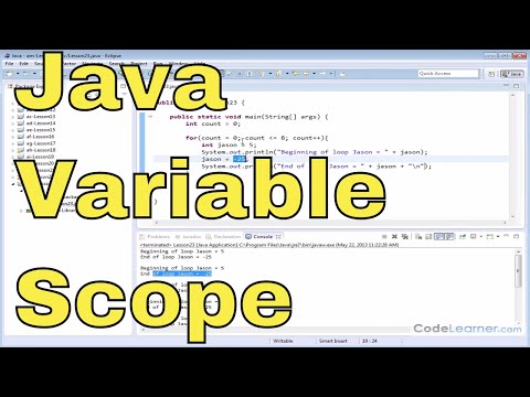 23 - Variable Scope and Lifetime in Java