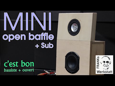MUSICAL HOME OFFICE | small open baffle + mini sub | c'est bon - modular speakers