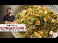 Spinach Rice With Paneer Vegetables Tomato Salsa Recipe Veg Paneer Spinach Rice Chef Sanj