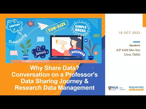 Why Share Data? Conversation on a Professor's Data Sharing Journey & Research Data Management