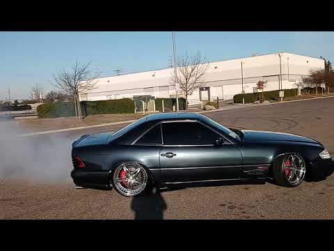 Mercedes Benz SL exhaust delete test burnout