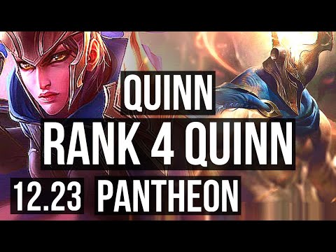 QUINN vs PANTHEON (TOP) | Rank 4 Quinn, 6 solo kills, 400+ games | KR Challenger | 12.23