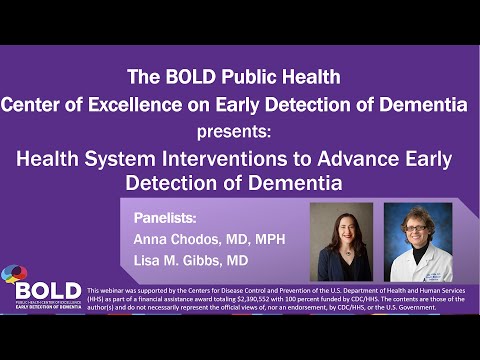 Health System Interventions to Advance Early Detection of Dementia Webinar
