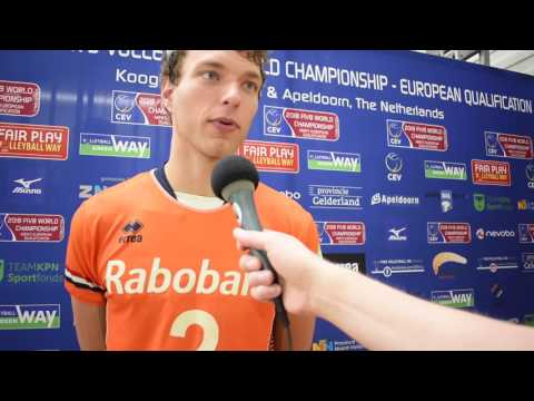 Reactie Wessel Keemink na de 3-0 winst op Griekenland op het WKK