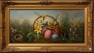 Easter Spring Art 🌸 Peaceful Vintage Painting | No Sound | No Ads