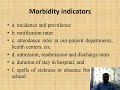 Health Indicators Morbidity Mortality Statistics