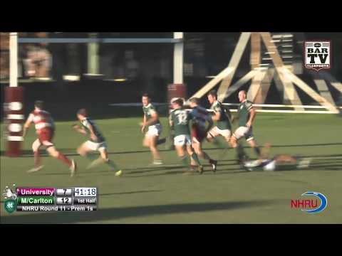 NHRU Round 11 Premier 1 Highlights - University v Merewether Carlton
