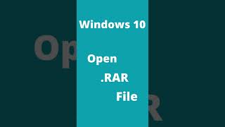 How to open a .rar file with 7zip. #shorts