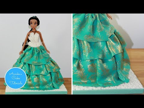 How to make Jasmine doll cake | Disney princess doll cake