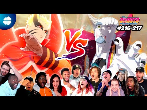 BARYON MODE Naruto 🦊🔥 MEGA Reaction MASHUP 🇯🇵😱 Boruto 216-217 [ボルト -- 海外の反応]