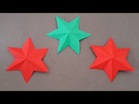 Perfect shape paper Star in ONE CUT! Easy Paper star ⭐ - DIy 