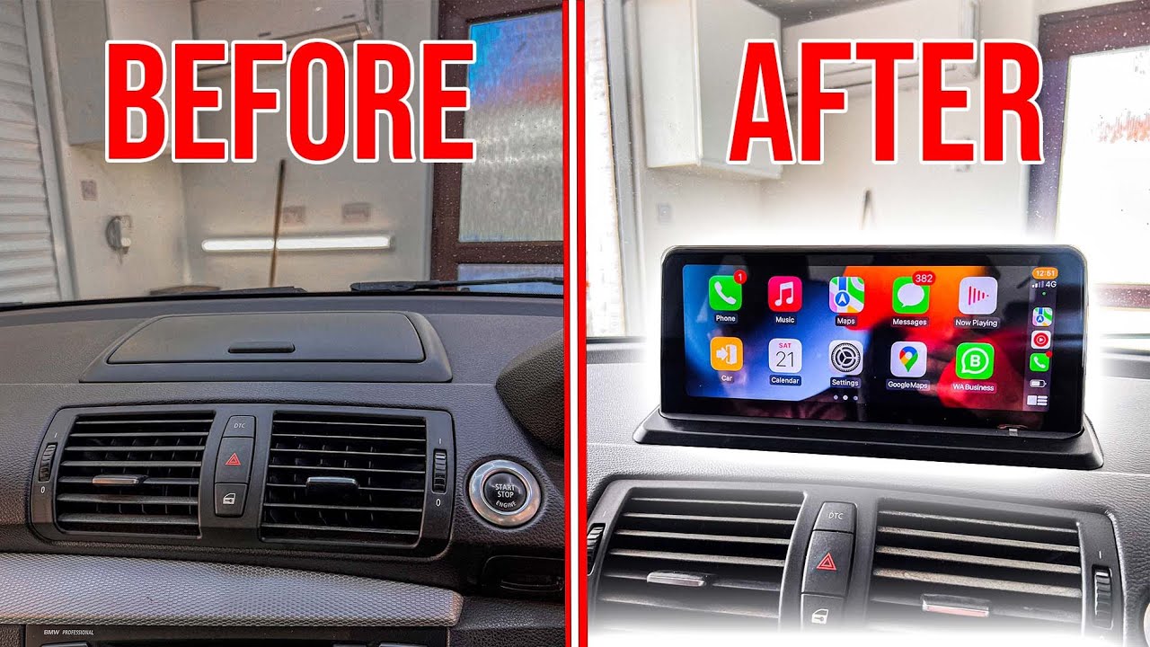 INSTALLING APPLE CARPLAY IDRIVE HEADUNIT ON MY BMW 1 SERIES E82 135I