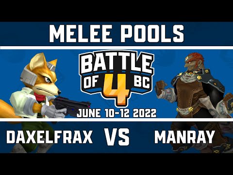 Daxelfrax vs ManRay - Melee Singles Pools - Battle of BC 4