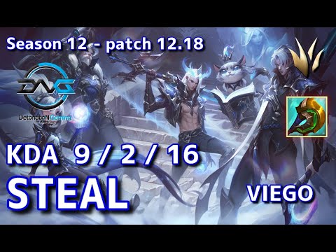 【NAサーバー/Unranked/Duo Yaharong】DFM Steal ヴィエゴ(Viego) VS ケイン(Kayn) JG - Patch12.18 NA Ranked【LoL】