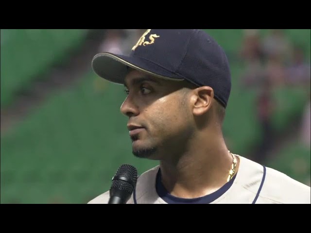 バファローズ・バルディリス選手ヒーローインタビュー 7月13日 福岡ソフトバンクホークス 対 オリックス・バファローズ