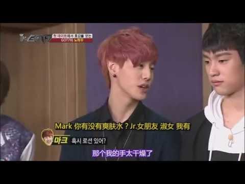 Members' reaction when JinMark's moment happens