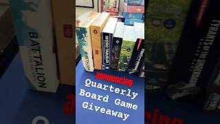 Quarterly #boardgames giveaway announcement