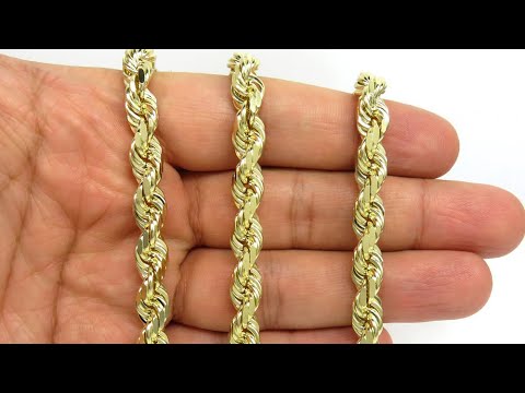 8mm Gold Rope Chain