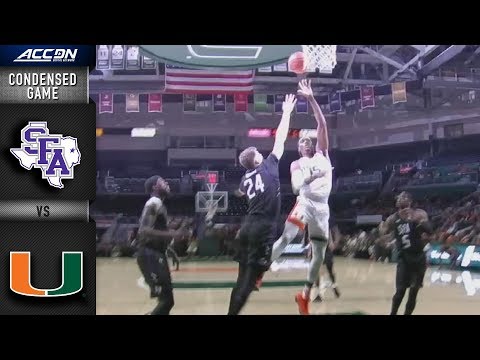Stephen F. Austin vs. Miami Condensed Game | 2018-19 ACC Basketball