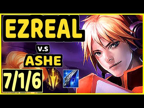 LUSKKA (EZREAL) vs ASHE - 7/1/6 KDA BOTTOM ADC CHALLENGER GAMEPLAY - BR
