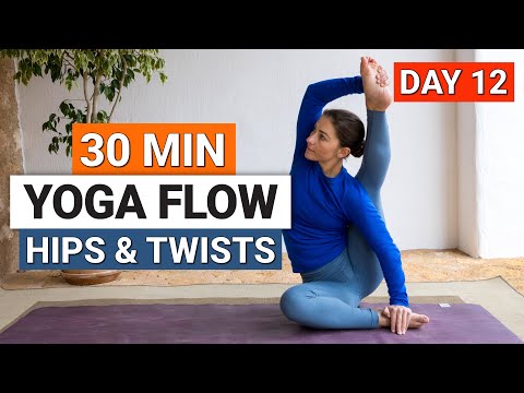 30 Min Yoga Flow For Hips & Twists | Day 12 - 30 Day Improvers Yoga Challenge
