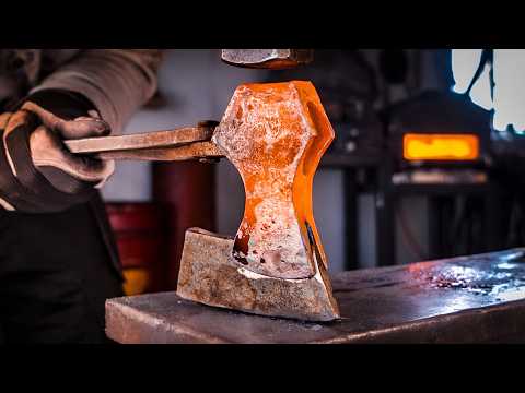 I Forged a Bearded Viking Axe with ONLY Hand Tools
