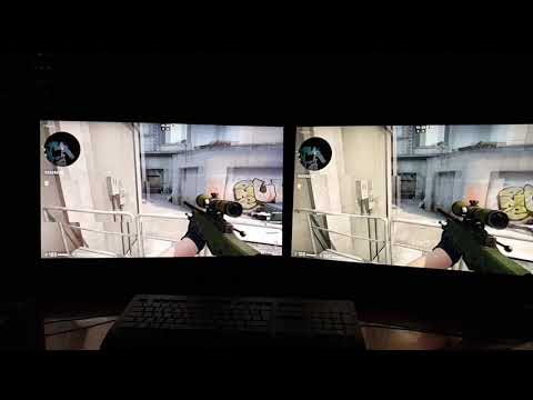 HP x27i vs. Dell S2721DGF - SLOW MOTION Comparison of input lag / reaction time. Part 2