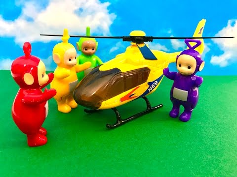 Teletubbies and big Helicopter