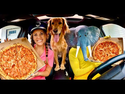 Police Surprises Elephant And Puppy With Car Ride Chase!