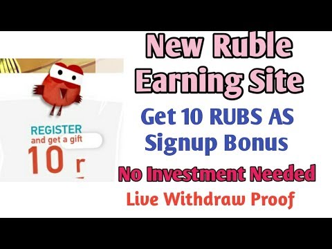 New Ruble Earning Site Get 10 RUBS AS Bonus Earn Min 200 Free Rub In Week - Hyipsdaily