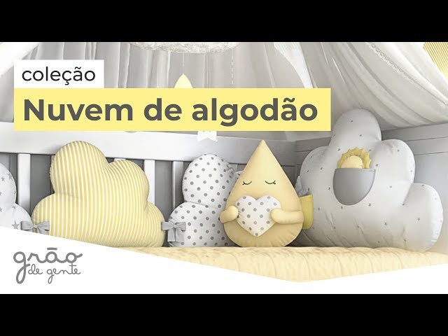 QUARTO DE BEBÊ NUVEM DE ALGODÃO AMARELO | GRÃO DE GENTE
