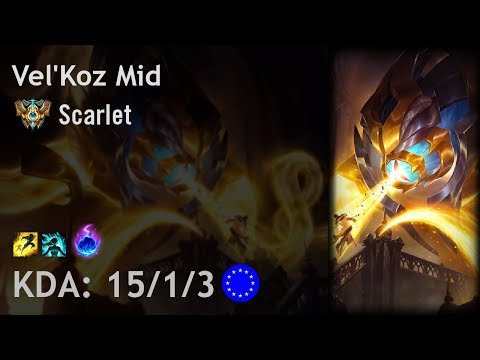 Vel'Koz Mid vs Twisted Fate - Scarlet - EUW Challenger Patch 8.2