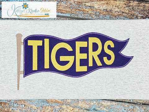 Sports Pennant Applique Embroidery